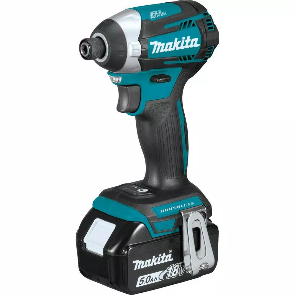 Makita 18V LXT Brushless Cordless 3-Speed Impact Driver Kit with (2) 5.0Ah Batteries and Hard Case