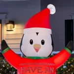 Home Accents Holiday 6 ft. Airblown Inflatables Animated Shivering Penguin Holiday Decor thumbnail 4