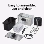 Hamilton Beach 3 Qt. Stainless Steel Deep Fryer, 1500W Electric Countertop Fryer thumbnail 6