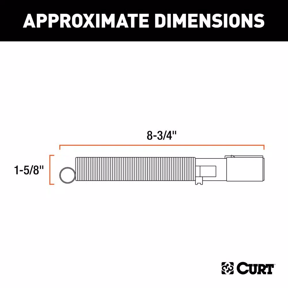 CURT 7-Way Round Trailer Connector Plug with Spring (Male End)