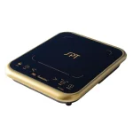 SPT 1650W 8 in. Single Burner Induction Cooktop with 3.5L Stainless Steel Pot and Glass Lid, Black & Gold thumbnail 2
