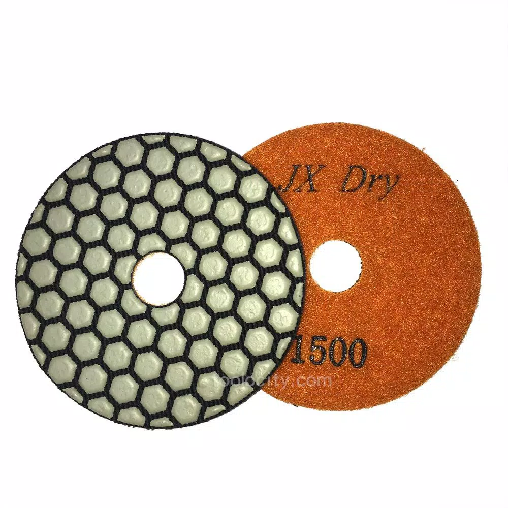 Unbranded JX 4 in. Dry Diamond Polishing Pads Set, 8-Piece Grit Range with White Buff