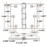 Design House 3.5 in. Square Corner Door Hinge, Oil Rubbed Bronze, 10-Pack thumbnail 6