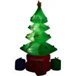 Fraser Hill Farm 6.5 ft. Animated Rotating Christmas Tree Inflatable with White Lights thumbnail 5