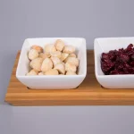 Creative Home 4-Piece Stoneware Square Bowls and Natural Bamboo Serving Tray Set thumbnail 6