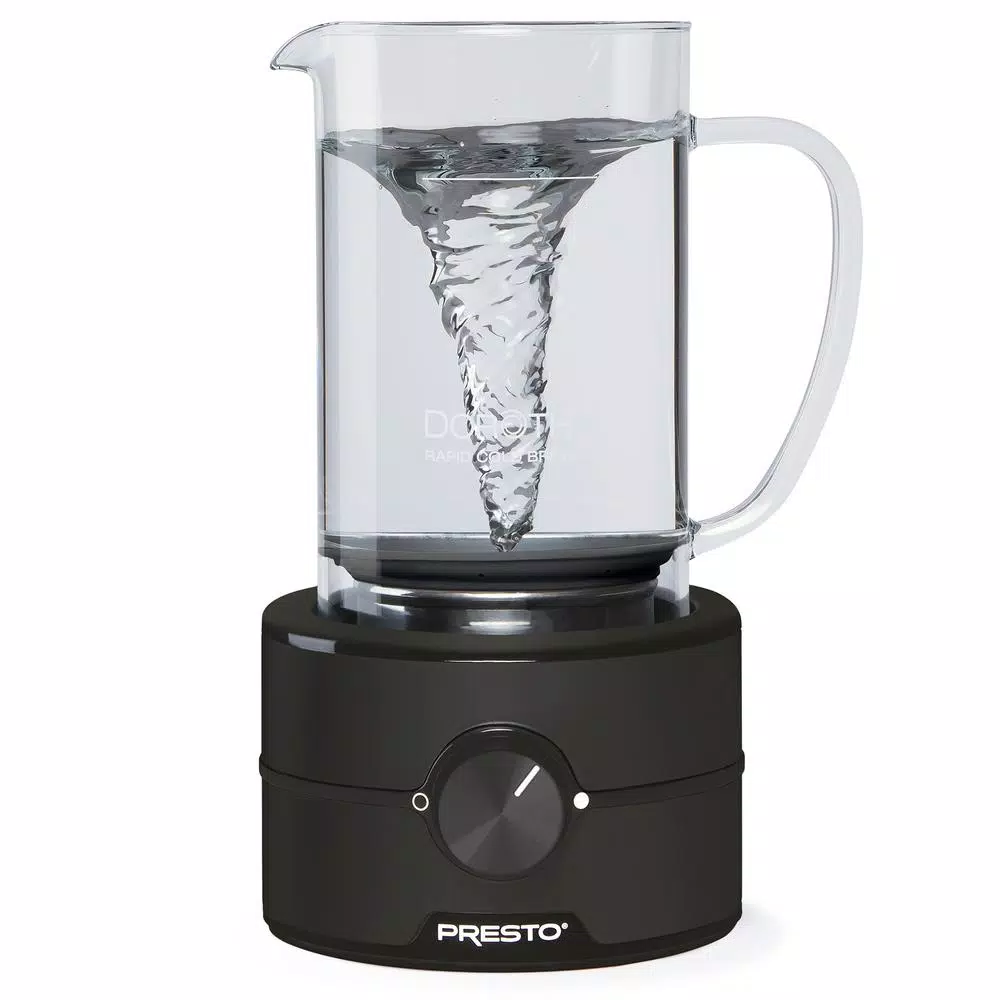 Presto Dorothy Rapid Cold Brew Coffee Maker, 5-Cup 22 oz. Whirlpool Extraction, Black