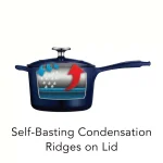 Tramontina 2.5 Qt. Enameled Cast Iron Sauce Pan with Lid, Gradated Cobalt Blue thumbnail 7
