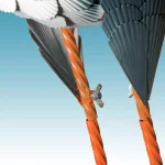 National Tree Company 39 in. Metal Crane Figurine - Blue and White Coastal Garden Sculpture thumbnail 4