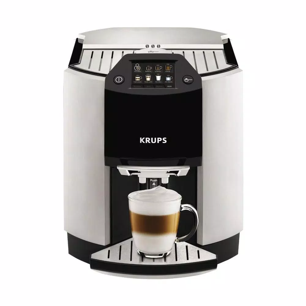 Krups Barista One Touch Fully Automatic Stainless Steel Espresso Machine with Built-In Grinder