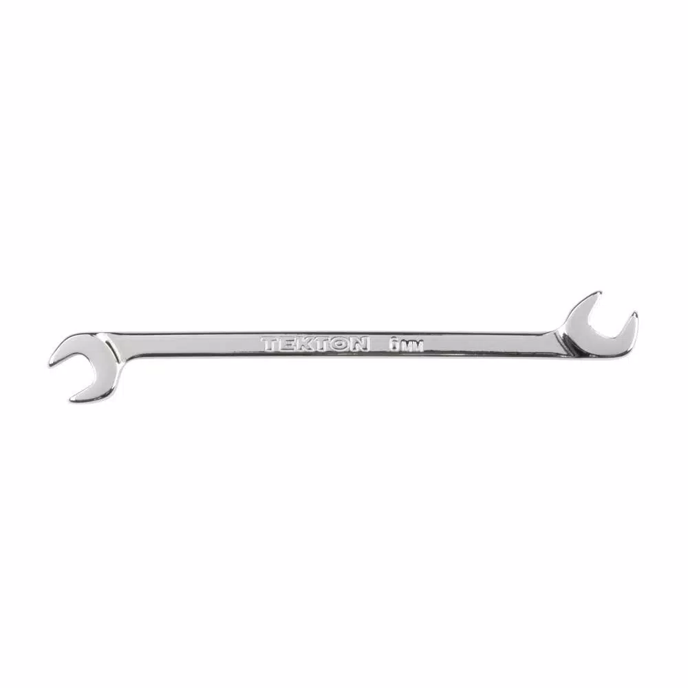 TEKTON 6 mm Angle Head Open End Wrench, 60° Offset, 4140 Chrome Moly Steel