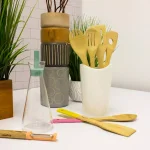 BergHOFF CooknCo Multi-Color Bamboo Utensil Set, 6-Piece Modern Kitchen Tool Set thumbnail 3