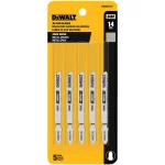 DEWALT 3 in. 14 TPI Bi-Metal T-Shank Thick Metal Cutting Jigsaw Blades, 5-Pack thumbnail 1