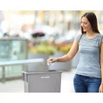 Alpine Industries 23 Gal. Gray Commercial Waste Basket Trash Can thumbnail 6