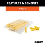 CURT Butt Connectors, 12-10 Gauge Wire, Yellow, 100-Pack thumbnail 4