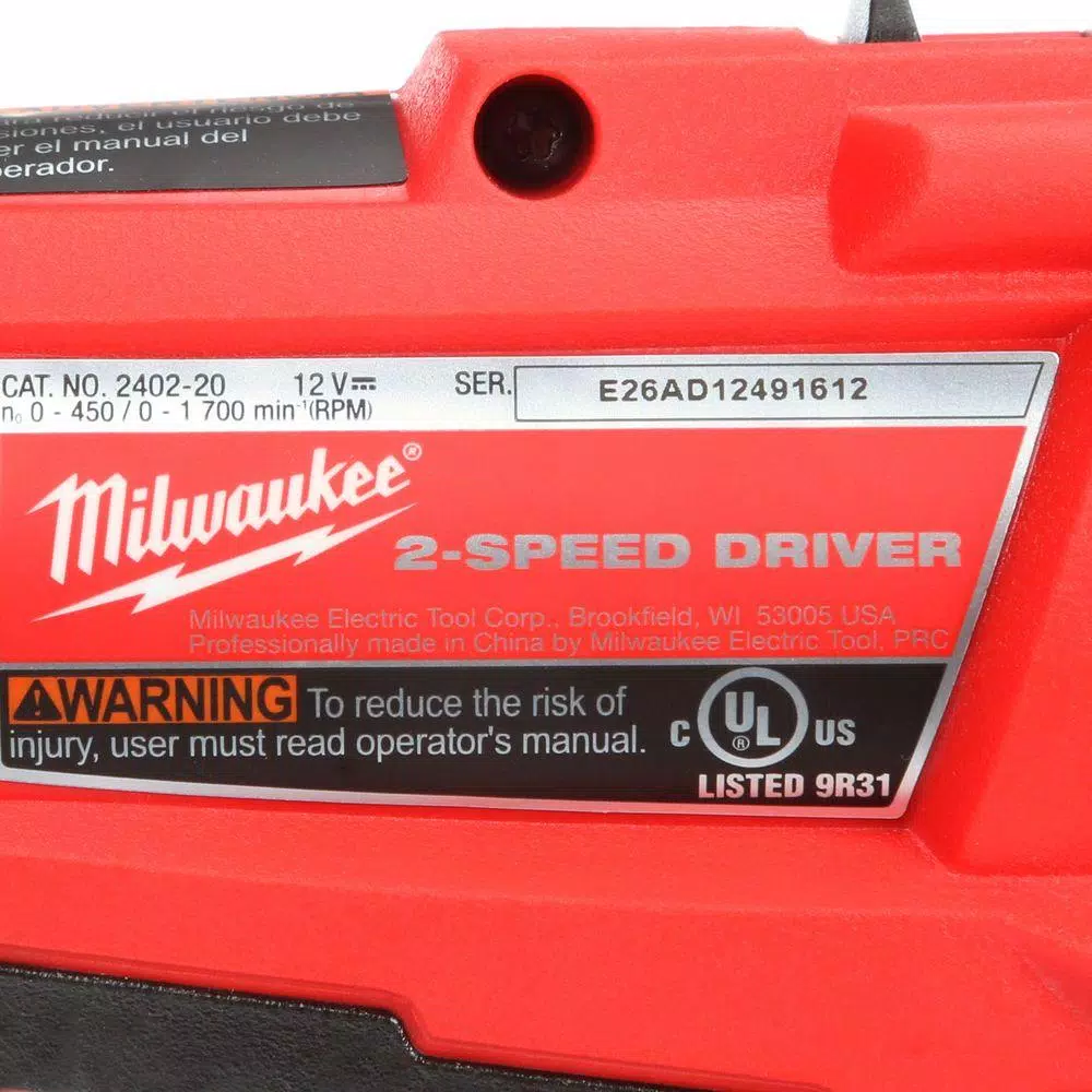 Milwaukee M12 FUEL 12V Brushless 1/4 in. Hex 2-Speed Screwdriver Kit with (2) 2.0 Ah Batteries & Case