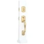 Baldwin Prestige Wesley Single Cylinder Door Handleset with Alcott Knob, Lifetime Polished Brass thumbnail 5
