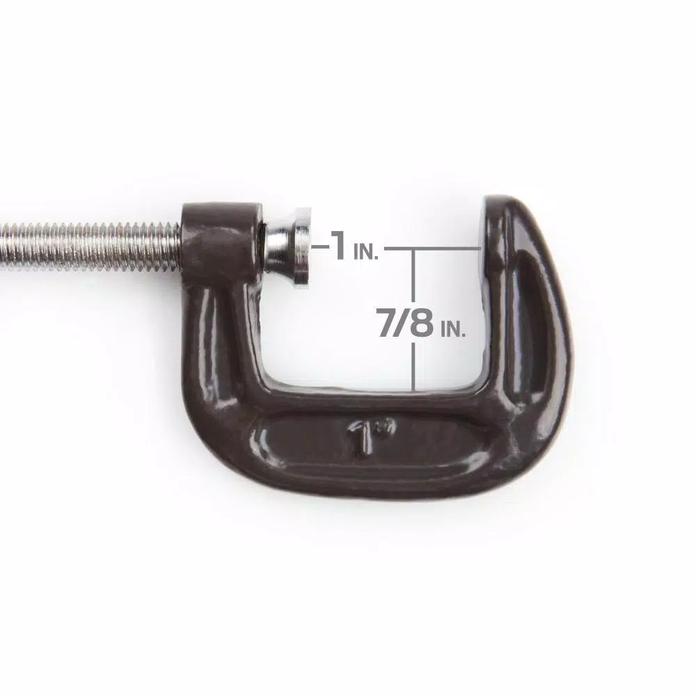 TEKTON 3-Piece Malleable Iron C-Clamp Set, 1 in. to 3 in.