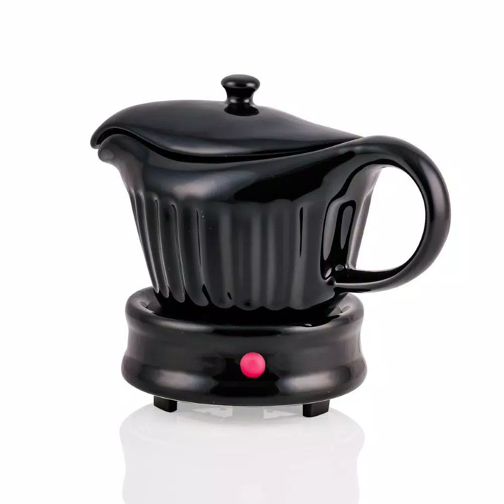 Ovente 13.5 oz. Electric Gravy Warmer with Detachable Ceramic Gravy Boat, Black