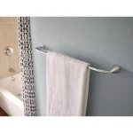 Moen Glyde 24 in. Single Towel Bar in Brushed Nickel thumbnail 2