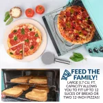 Nostalgia Retro 1500W Aqua Convection Toaster Oven, 12-Slice Capacity with Built-in Timer thumbnail 3