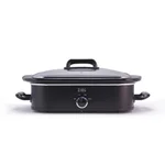 Zing 4 Qt. Black Slow Cooker with Locking Lid and Ceramic Pot Insert thumbnail 1