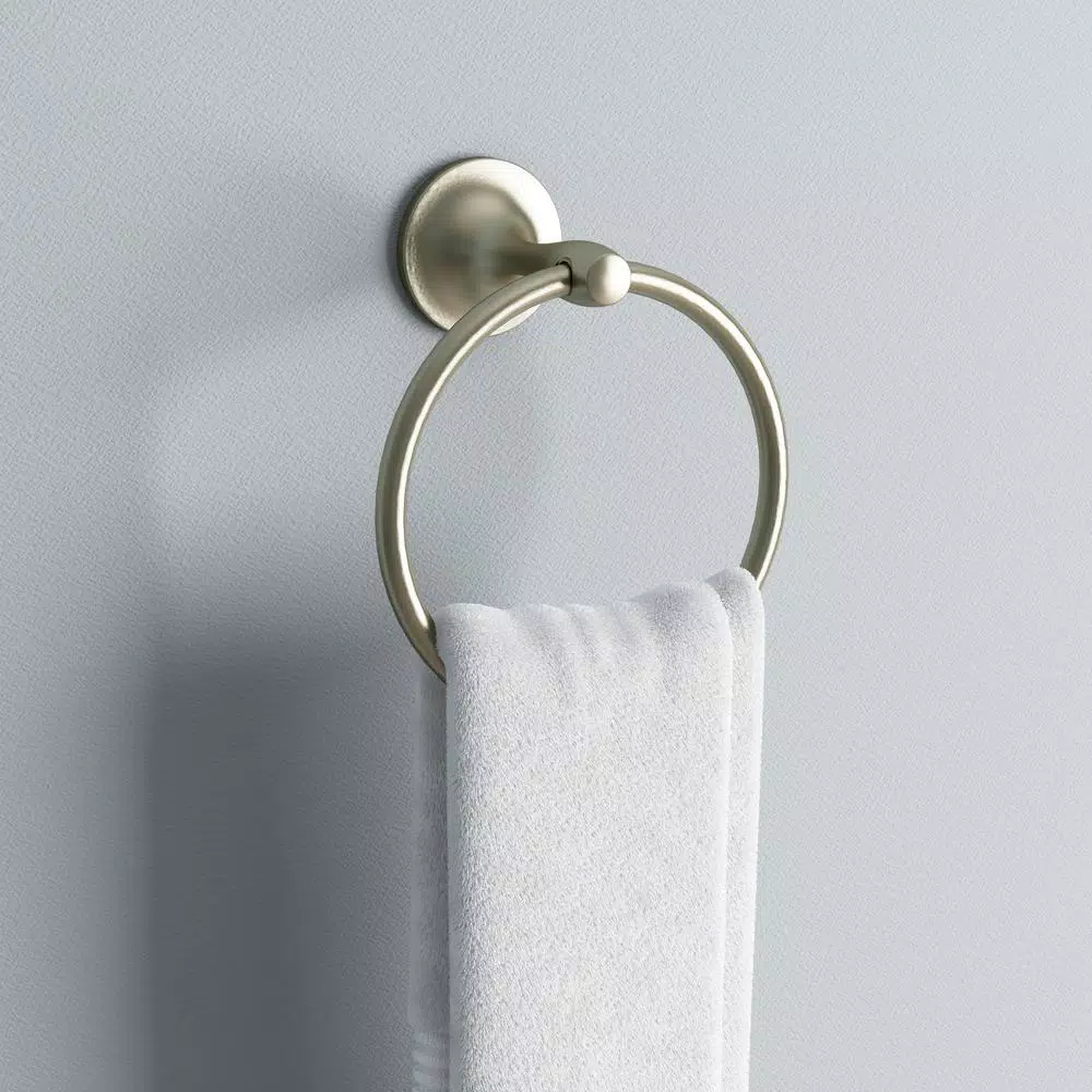KOHLER Willamette Towel Ring in Vibrant Brushed Nickel