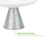 Mind Reader The Mind Reader Silver Ceramic & Galvanized Iron Cake Stand, Dessert & Cupcake Display Tray thumbnail 6
