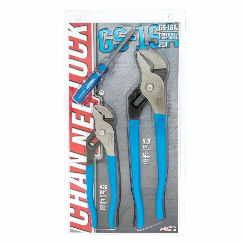 Channellock 3-Piece Tongue and Groove Plier and Screwdriver Set