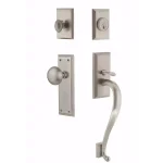 Nostalgic Warehouse New York Satin Nickel Keyed Entry Handleset with New York Knob, 2-3/8 in. Backset thumbnail 1