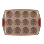 Rachael Ray Cucina 10-Piece Nonstick Bakeware Set, Carbon Steel, Latte and Cranberry thumbnail 3