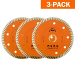 GRIP TIGHT TOOLS 4.5 in. Classic Turbo Cut Diamond Blade for Granite, Marble, Concrete, and Masonry (3-Pack) thumbnail 1