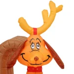 Gemmy 6 ft. Airblown Inflatable Grinch and Max on Sled Holiday Scene with LED Lights thumbnail 11