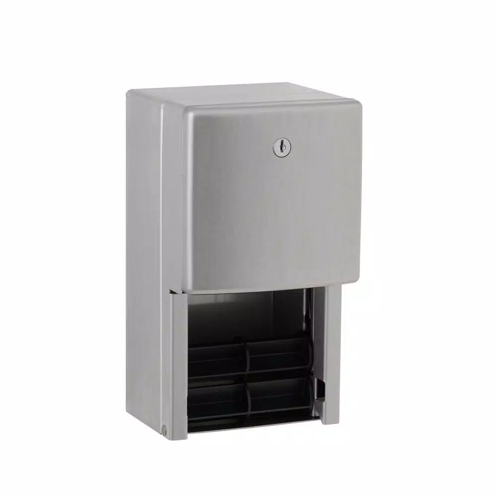Unbranded Bobrick B-4288 Contura Series Stainless Steel Toilet Tissue Dispenser