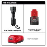Milwaukee M12 12V Lithium-Ion Cordless LED High Performance Flashlight Kit with 1.5Ah Battery & Charger thumbnail 2