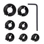 POWERTEC 7-Piece Stainless Steel Drill Bit Stop Collar Set with Split Ring Design and Size Markings thumbnail 2