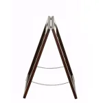 Alpine Industries 24 in. 2-Sided Brass Plated Wooden Bilingual Wet Floor Sign thumbnail 2