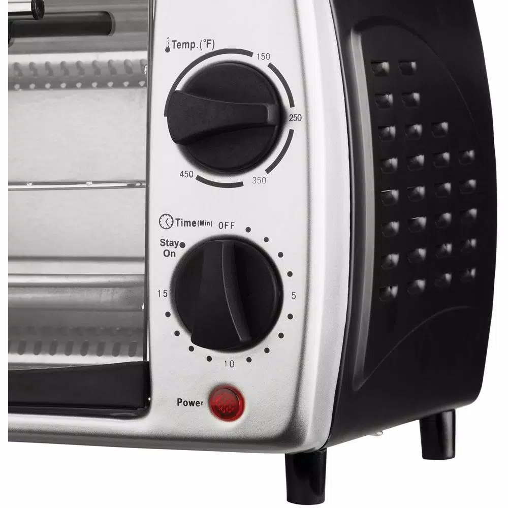 Brentwood Appliances TS-345B 4-Slice Toaster Oven and Broiler, 700W, Black