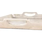 IMAX Lindi Silver Aluminum Trays, Set of 3, Rectangular Metal Decorative Trays thumbnail 6