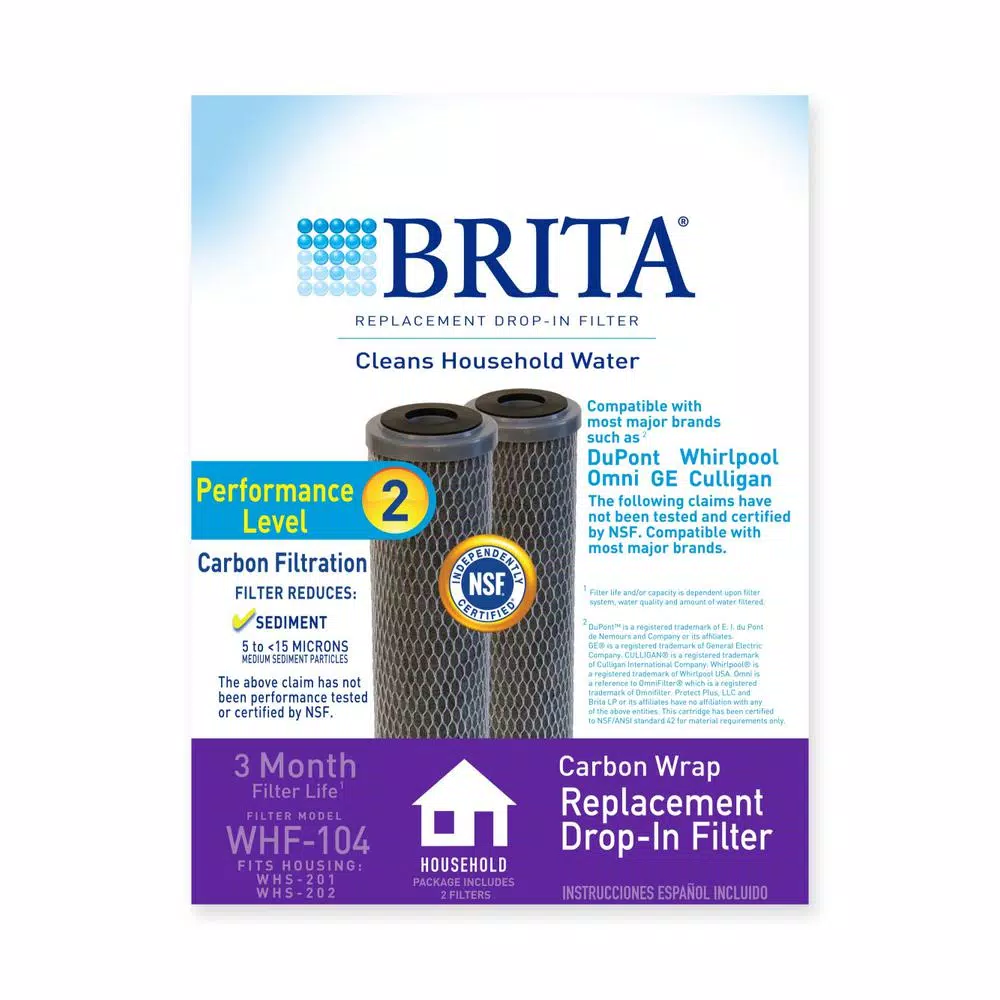 Brita Universal Carbon Wrap 2-Phase Whole House Sediment Filter Cartridge, 2-Pack