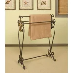 Unbranded Oil-Rubbed Bronze Scroll Metal Quilt Rack Stand thumbnail 1