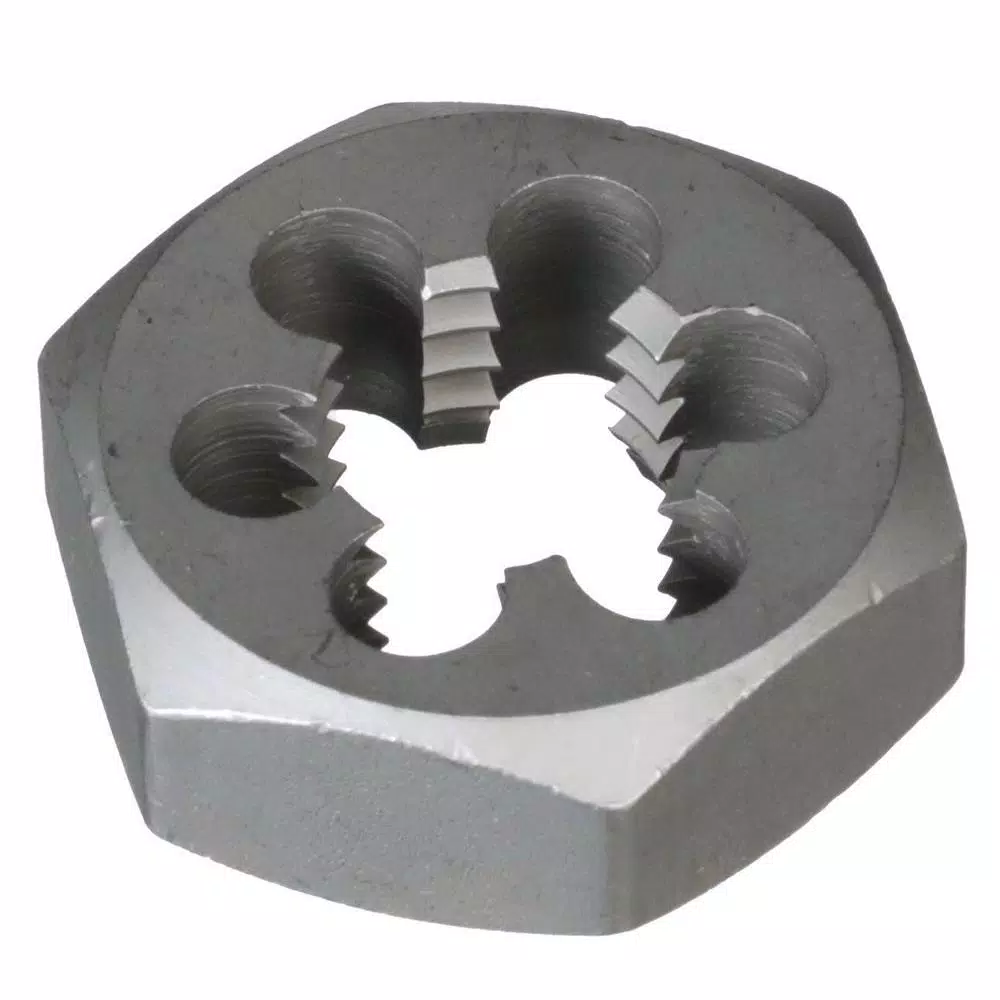Drill America 6-Piece Carbon Steel NPT Hex Die Set with Wooden Case