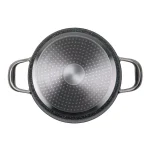 masterpan Granite Ultra 5 qt. Cast Aluminum Nonstick Stock Pot with Glass Lid, Black Marble thumbnail 5