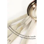 ExcelSteel 4-Piece Heavy Duty Stainless Steel Measuring Spoon Set with Organizing Ring thumbnail 2