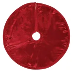 VHC Brands 21 in. Tristan Cherry Red and Shamrock Green Plaid Christmas Tree Skirt thumbnail 2
