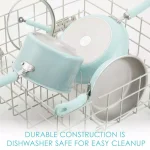 Rachael Ray Create Delicious 6 Qt. Aluminum Nonstick Stock Pot with Glass Lid, Teal Shimmer thumbnail 5