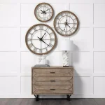 Mercana Mething 31.5 in. Oversized Farmhouse Wood Wall Clock with Roman Numerals thumbnail 5