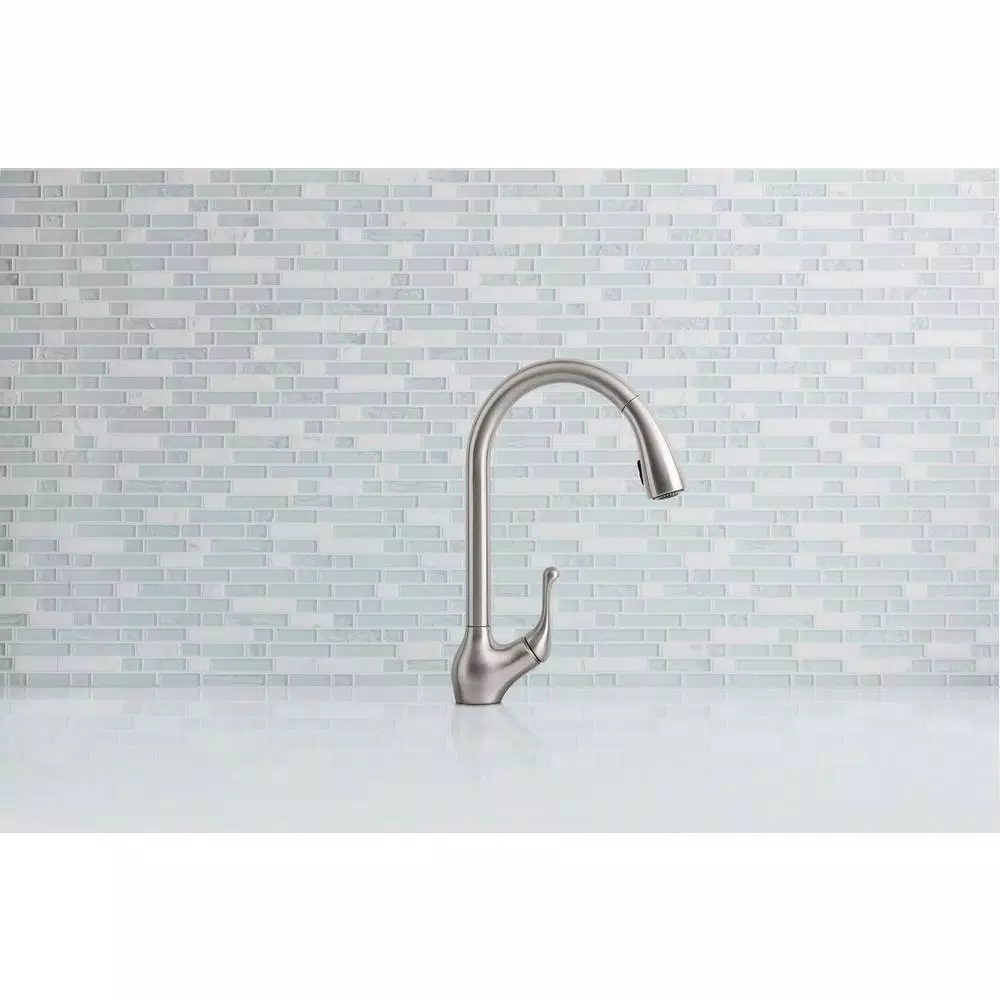 KOHLER Barossa Touchless Single-Handle Pull-Down Kitchen Faucet, Vibrant Stainless