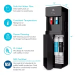 Avalon Self-Cleaning Bottleless Water Cooler Dispenser with Hot/Cold Water, Black thumbnail 9