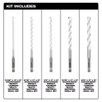 Milwaukee SHOCKWAVE Carbide Multi-Material Drill Bits Set, 5-Piece thumbnail 3