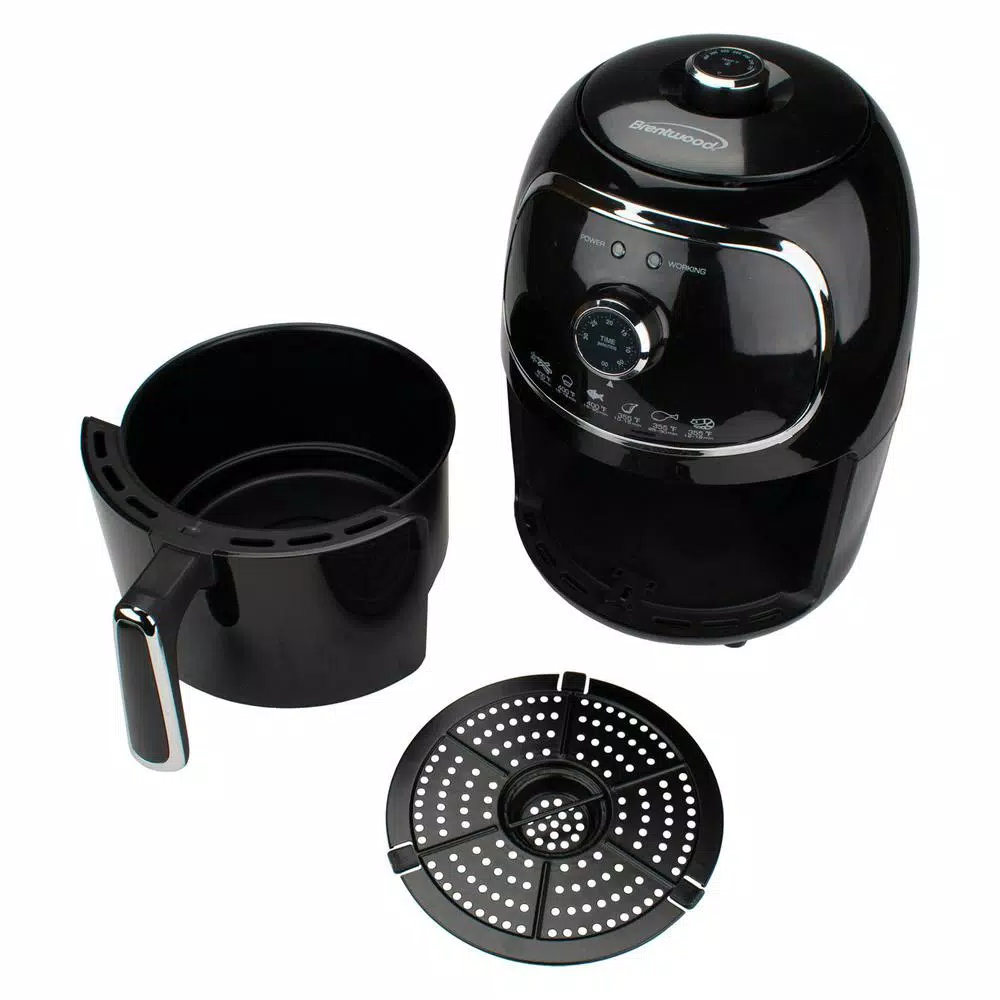 Brentwood Appliances 2 Qt. Small Electric Air Fryer with Timer and Temperature Control, Black